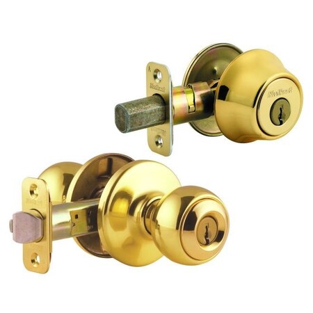 Kwikset Combo Keyed ENTR Polo Knob SGL CYL DBOLT 96900-304